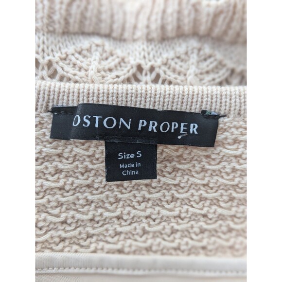 Boston Proper Cotton Crochet Puff Sleeve Women’s Sweater Top Boho Sweet Size Sm - Picture 5 of 10